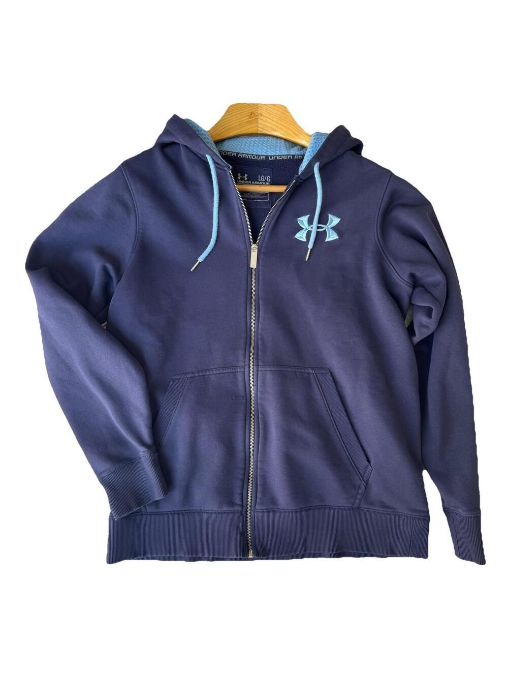 under armour New Men’s Fleece Hoodie Sz L Purple Blue